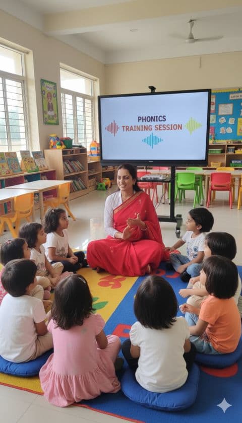 Children learning phonics